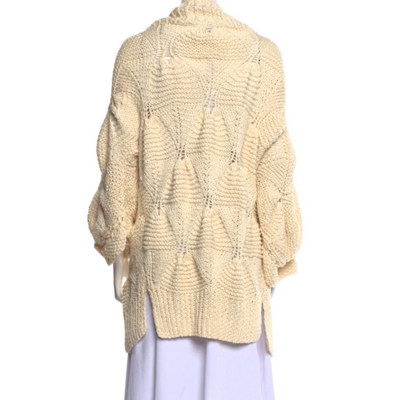 Vintage Stella McCartney Chunky Knit Cream Cardigan Sweater Coat IT 44 (US 8-10) - Picture 3 of 6